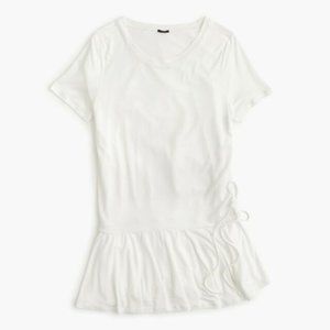 J. CREW Gathered Drawstring Peplum T-Shirt Tee